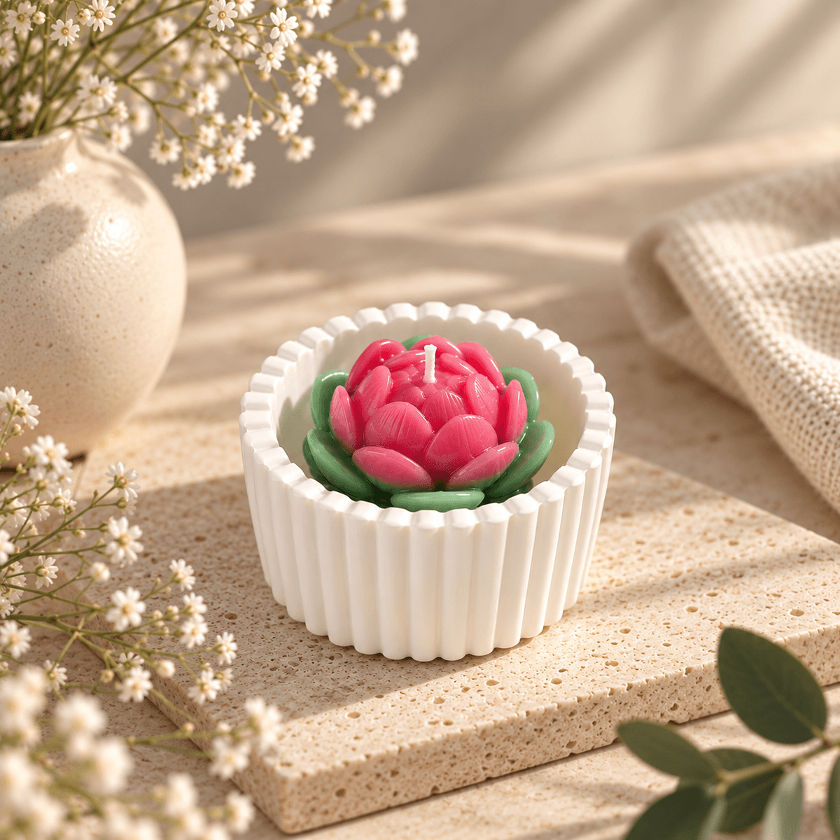 Souvenir Flor de Loto, vela artesanal MYSA